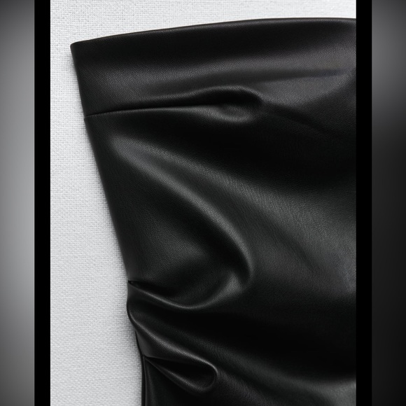 Faux Leather Midi Dress - Picture 4 of 6